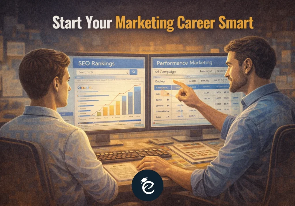 digital marketing training with SEO and performance marketing concepts